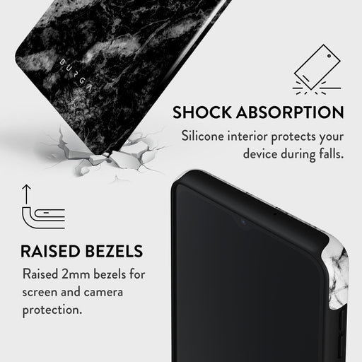 Fatal Contradiction - Black & White Marble Samsung Galaxy A12 4G Case 8