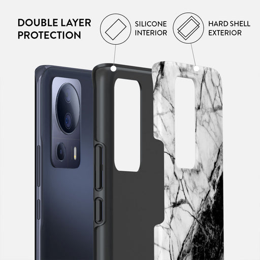 Fatal Contradiction - Black & White Marble Xiaomi 13 Lite Case 2