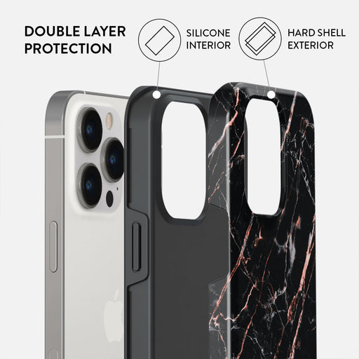 Rose Gold Marble - iPhone 13 Pro Case 6