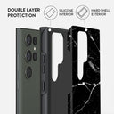 Noir Origin - Black Marble Samsung Galaxy S23 Ultra Case 6