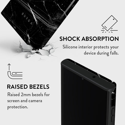 Noir Origin - Black Marble Samsung Galaxy S23 Ultra Case 8