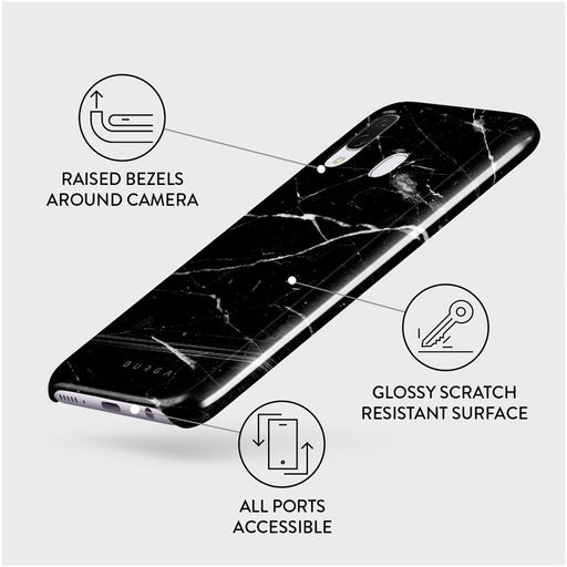 Noir Origin - Black Marble Samsung Galaxy A40 Case 3
