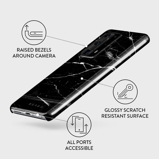 Noir Origin - Black Marble Huawei P40 Pro Plus Case 3