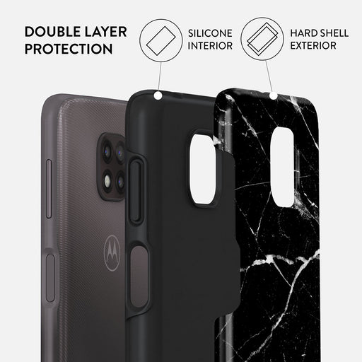 Noir Origin - Black Marble Motorola Moto G Power 2021 Case 2
