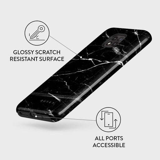 Noir Origin - Black Marble Motorola Moto G Power 2021 Case 3