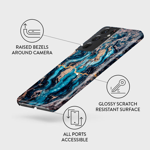 Mystic River - Blue Marble Samsung Galaxy S21 Ultra Case 3