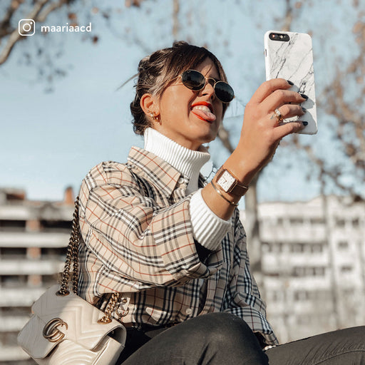 Satin White - Marble Samsung Galaxy S10 4G Case 10