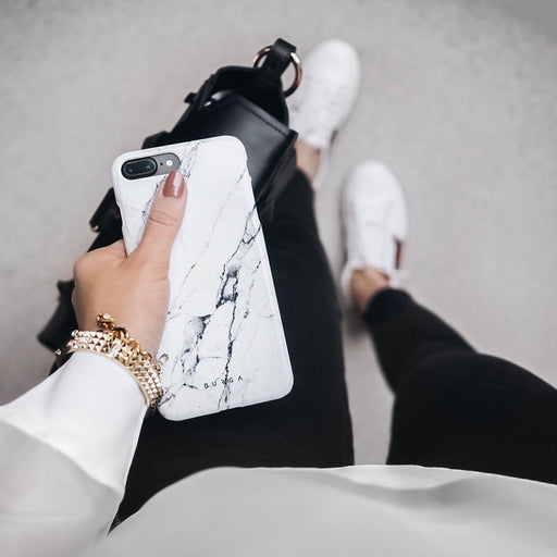 Satin White - Marble iPhone XR Case 24