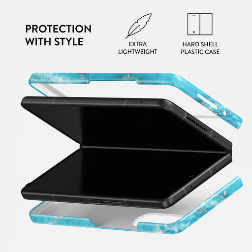 Ocean Waves - Blue Samsung Galaxy Z Fold 4 Case 2