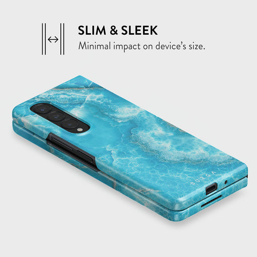 Ocean Waves - Blue Samsung Galaxy Z Fold 4 Case 4
