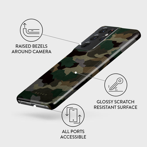 Tropical Green Camo - Samsung Galaxy S21 Ultra Case 3