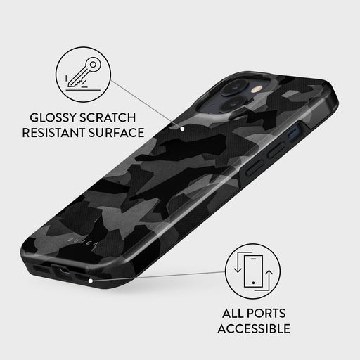 Night Black Camouflage - iPhone 14 Plus Case 7