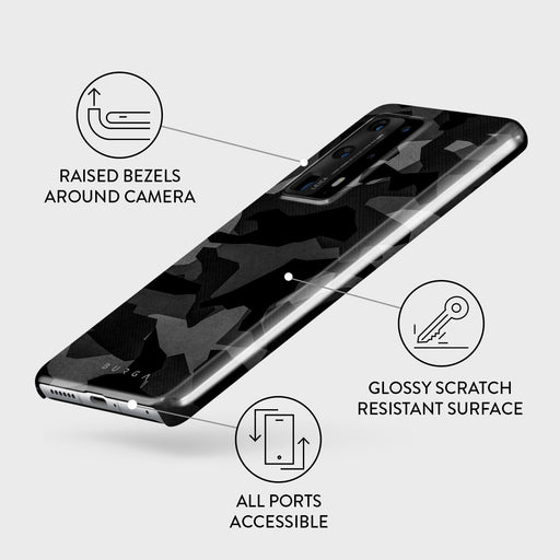 Night Black Camouflage - Huawei P40 Pro Plus Case 3
