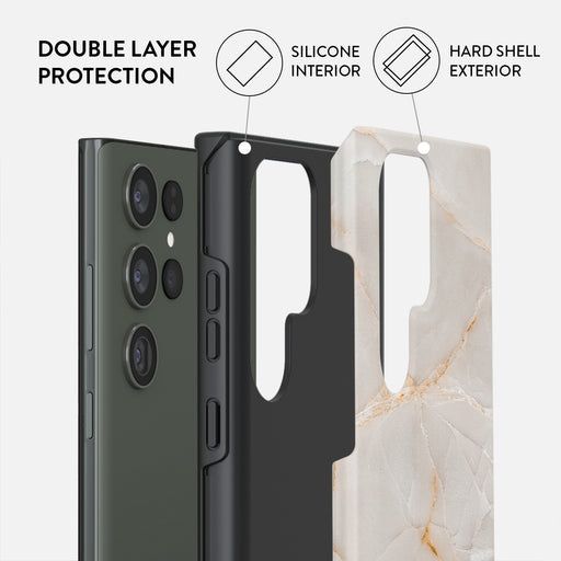 Vanilla Sand - Marble Samsung Galaxy S23 Ultra Case 6