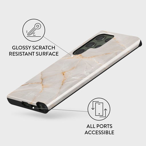 Vanilla Sand - Marble Samsung Galaxy S23 Ultra Case 7