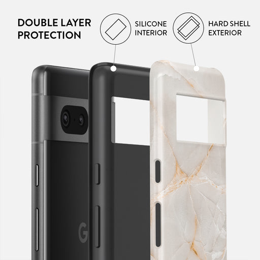 Vanilla Sand - Marble Google Pixel 7a Case 2