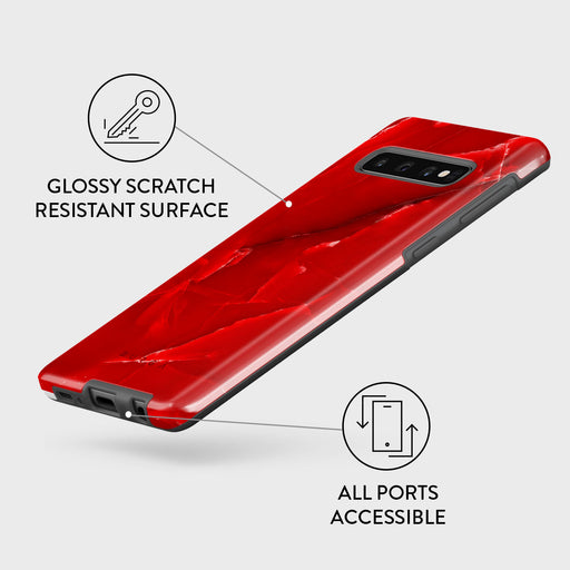 Wild Blaze - Red Samsung Galaxy S10 4G Case 7
