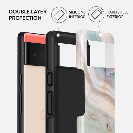 Pastel Hues - Colorful Marble Google Pixel 6a Case 2