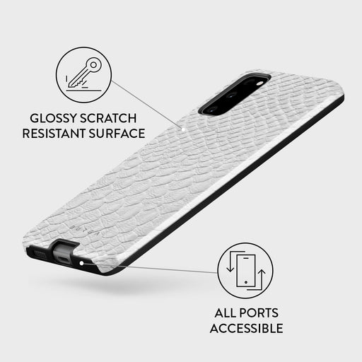 Glacial Desert - White Snakeskin Samsung Galaxy S20 4G / 5G Case 7