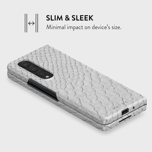 Glacial Desert - White Snakeskin Samsung Galaxy Z Fold 3 Case 4
