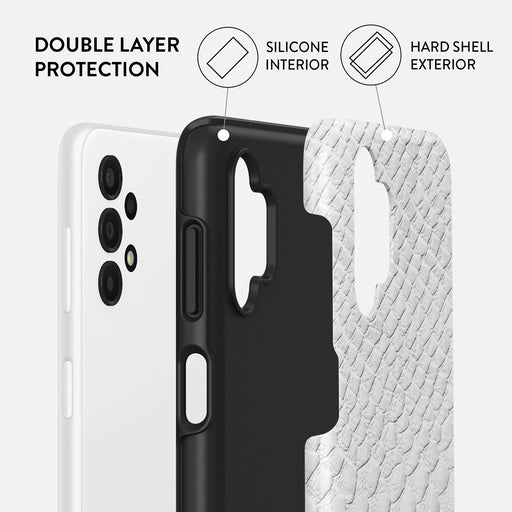 Glacial Desert - White Snakeskin Samsung Galaxy A13 4G Case 2
