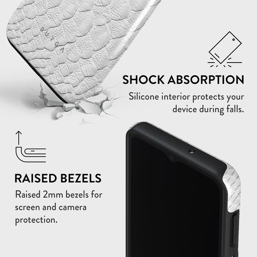 Glacial Desert - White Snakeskin Samsung Galaxy A13 4G Case 4