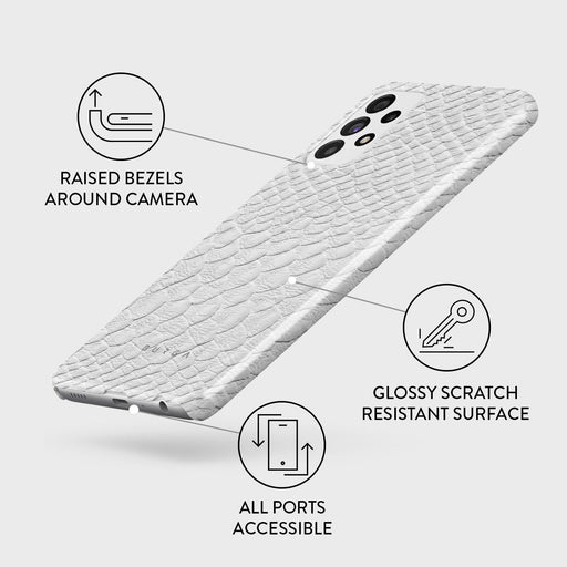 Glacial Desert - White Snakeskin Samsung Galaxy A72 4G / 5G Case 3