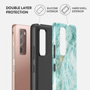 Uluwatu Waves - Teal Samsung Galaxy Note 20 4G / 5G Case 6