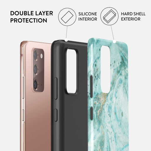 Uluwatu Waves - Teal Samsung Galaxy Note 20 4G / 5G Case 6