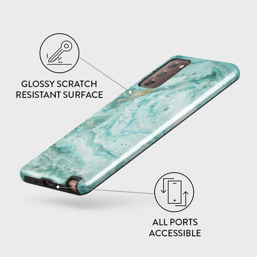 Uluwatu Waves - Teal Samsung Galaxy Note 20 4G / 5G Case 7