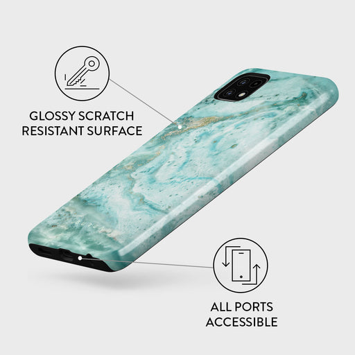 Uluwatu Waves - Teal Samsung Galaxy A22 5G Case 3