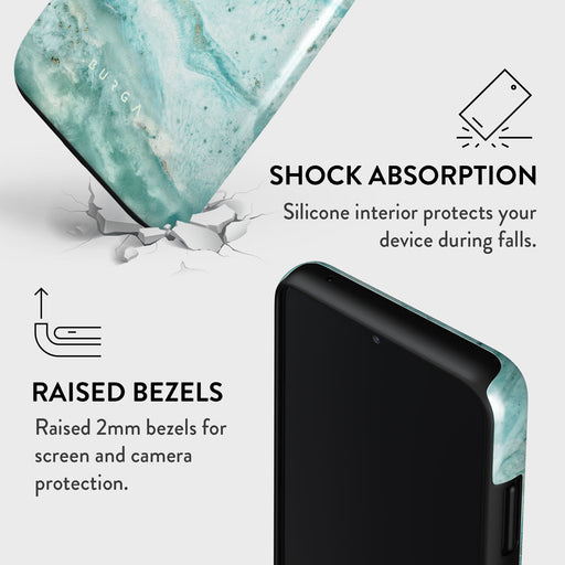 Uluwatu Waves - Teal Samsung Galaxy A22 5G Case 4