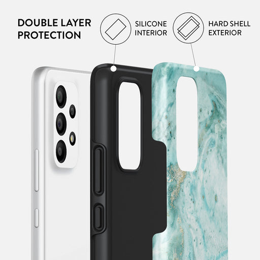 Uluwatu Waves - Teal Samsung Galaxy A33 Case 2