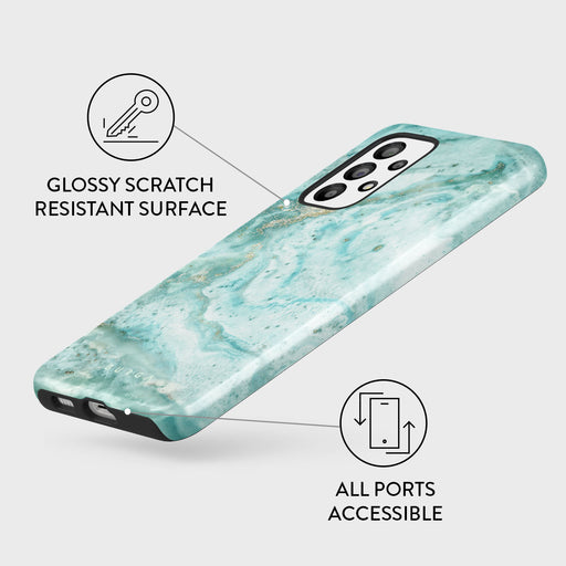 Uluwatu Waves - Teal Samsung Galaxy A33 Case 3