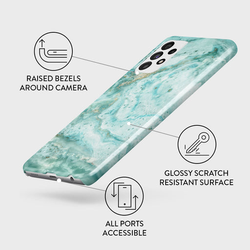 Uluwatu Waves - Teal Samsung Galaxy A72 4G / 5G Case 3