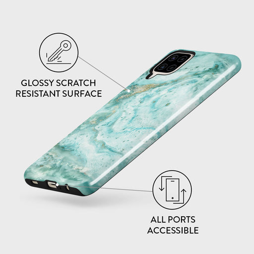 Uluwatu Waves - Teal Samsung Galaxy A12 4G Case 7