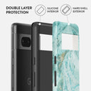 Uluwatu Waves - Teal Google Pixel 7 Case 2