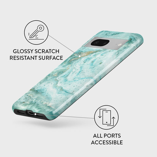 Uluwatu Waves - Teal Google Pixel 7 Case 3