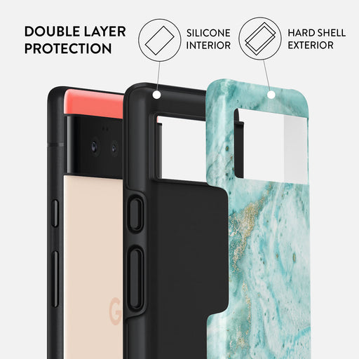 Uluwatu Waves - Teal Google Pixel 6 Case 2