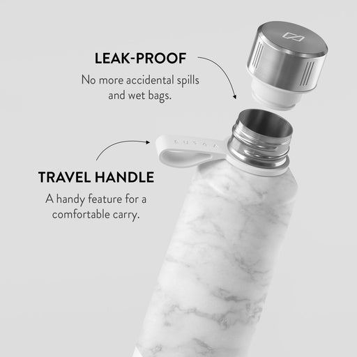 White Cloud - Marble Water Bottle 2