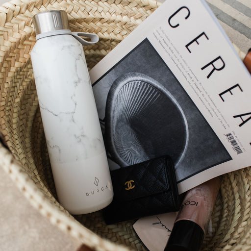White Cloud - Marble Water Bottle 10