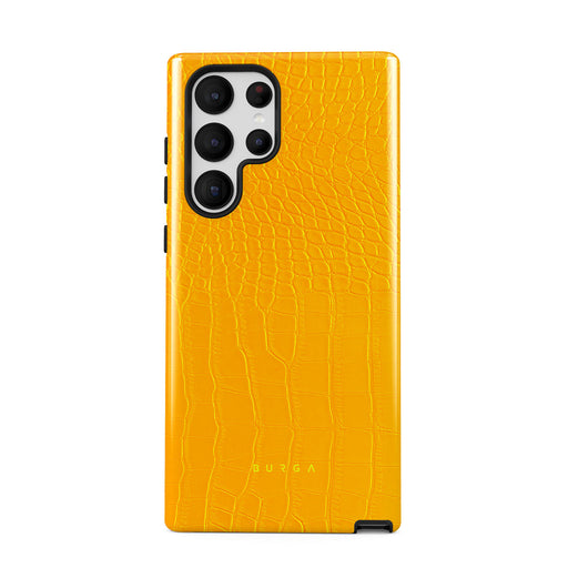 Canary Yellow - Snake Skin Samsung Galaxy S22 Ultra Case 5