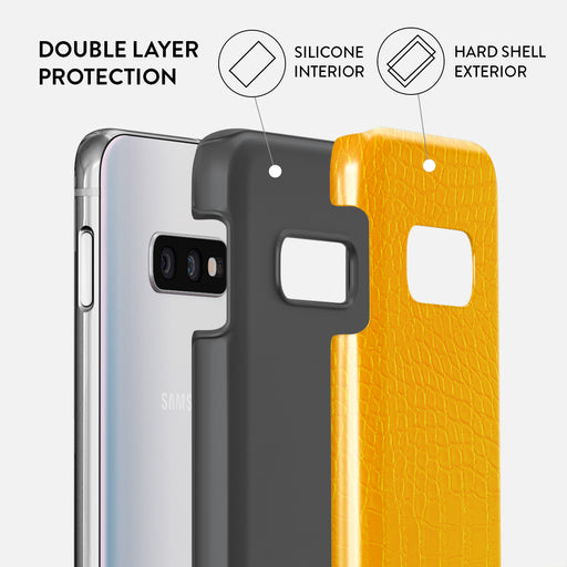 Canary Yellow - Snake Skin Samsung Galaxy S10E Case 6