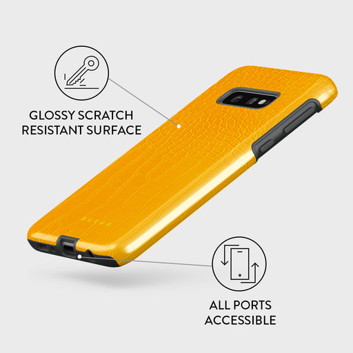 Canary Yellow - Snake Skin Samsung Galaxy S10E Case 7
