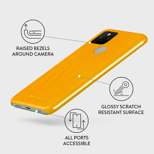 Canary Yellow - Snake Skin Google Pixel 5 Case 3