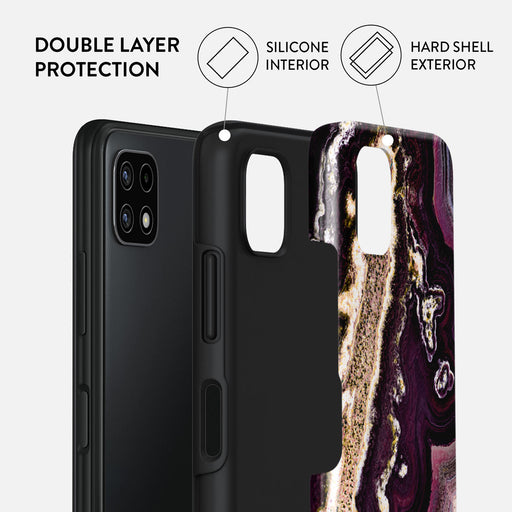 Purple Skies - Marble Samsung Galaxy A22 5G Case 2