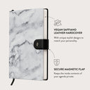 White Winter - Classy Marble Notebook 3