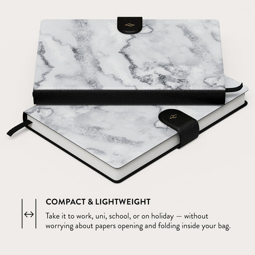 White Winter - Classy Marble Notebook 8